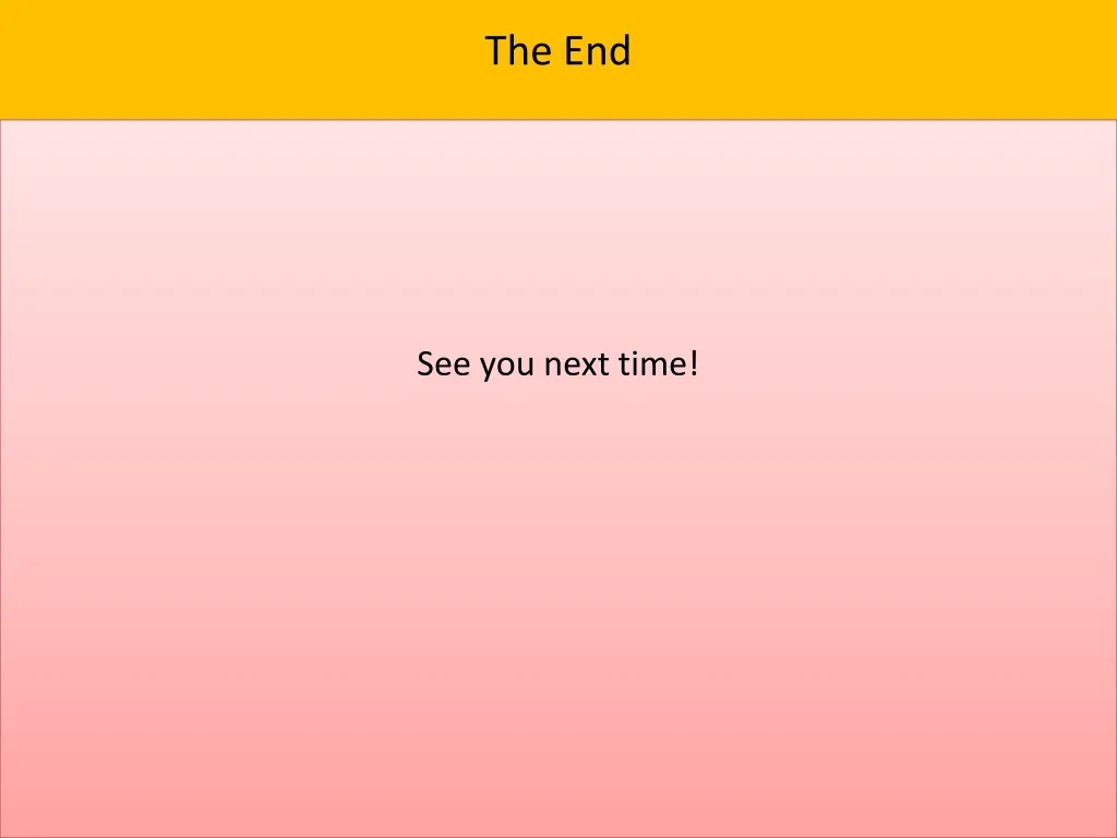 the end