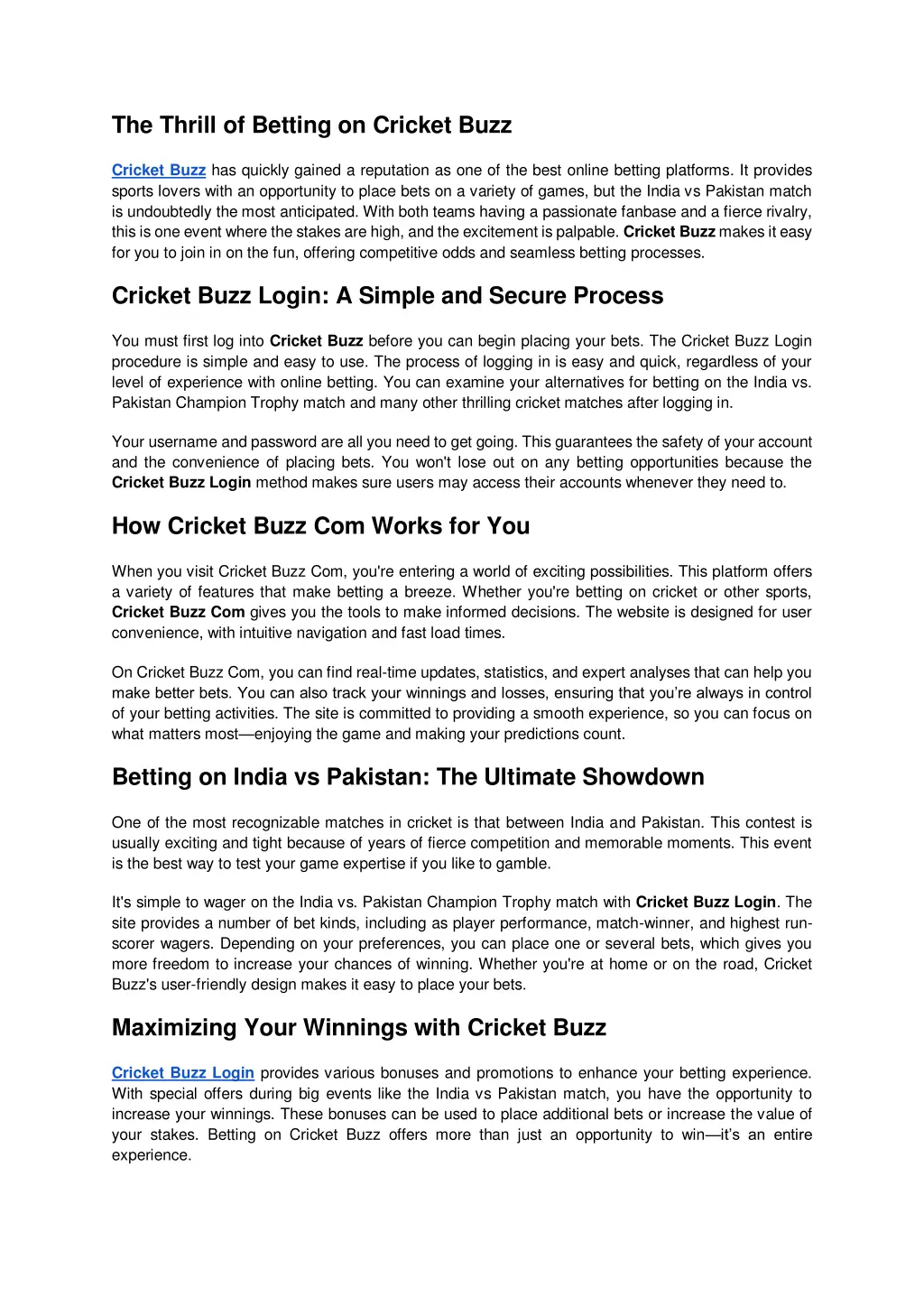 the thrill of betting on cricket buzz
