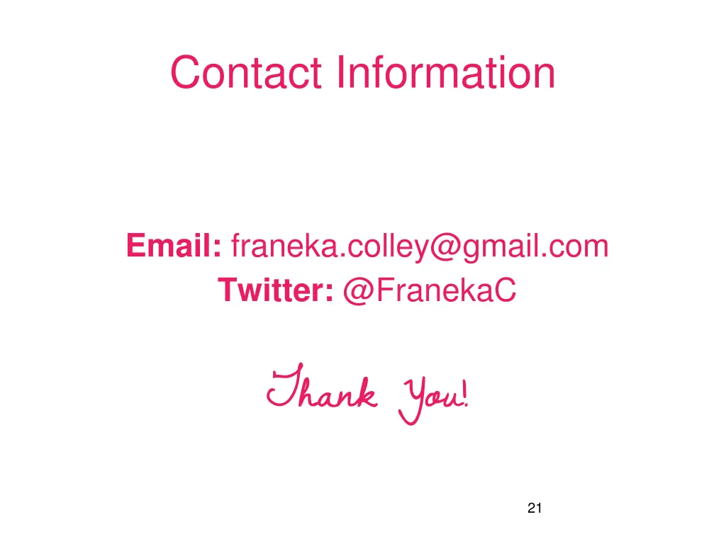 contact information