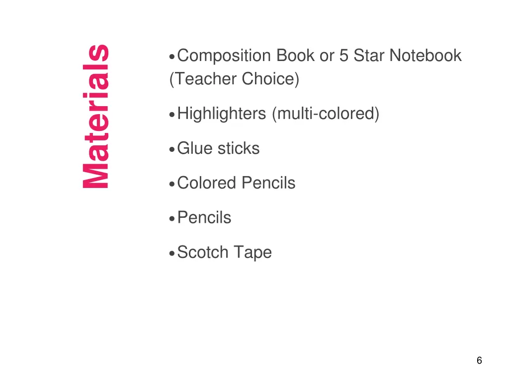 materials