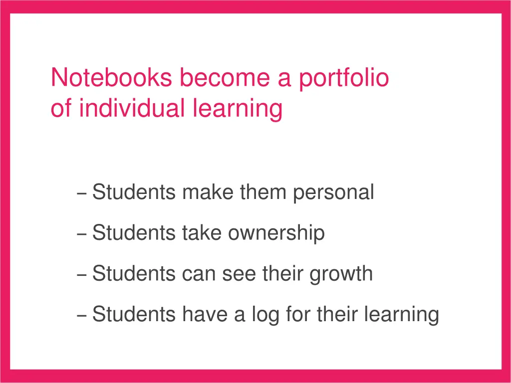 notebooks become a portfolio of individual