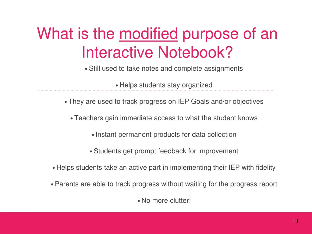 what is the modified purpose of an interactive