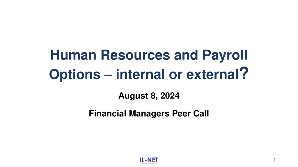 human resources and payroll options internal
