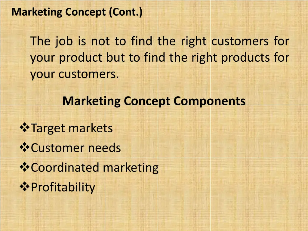 marketing concept cont