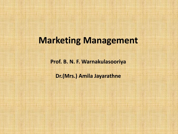 marketing management