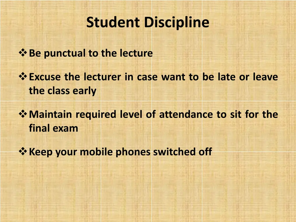 student discipline