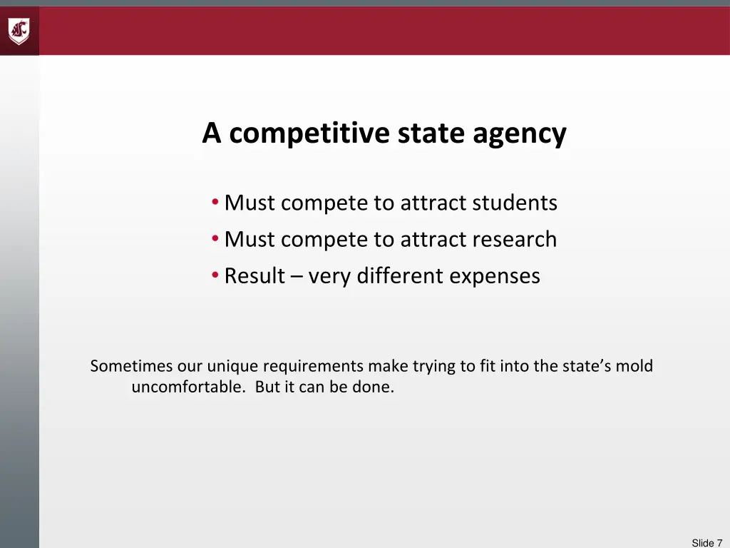 a competitive state agency