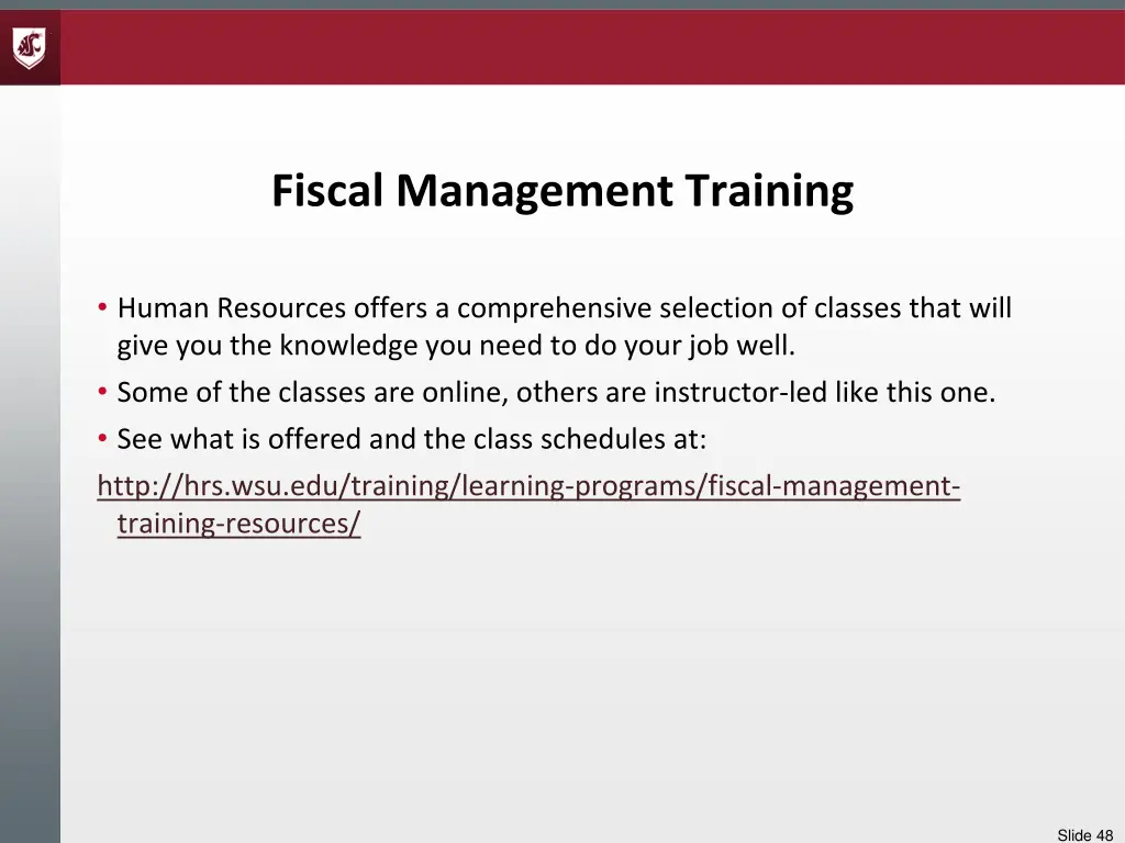 fiscal management training