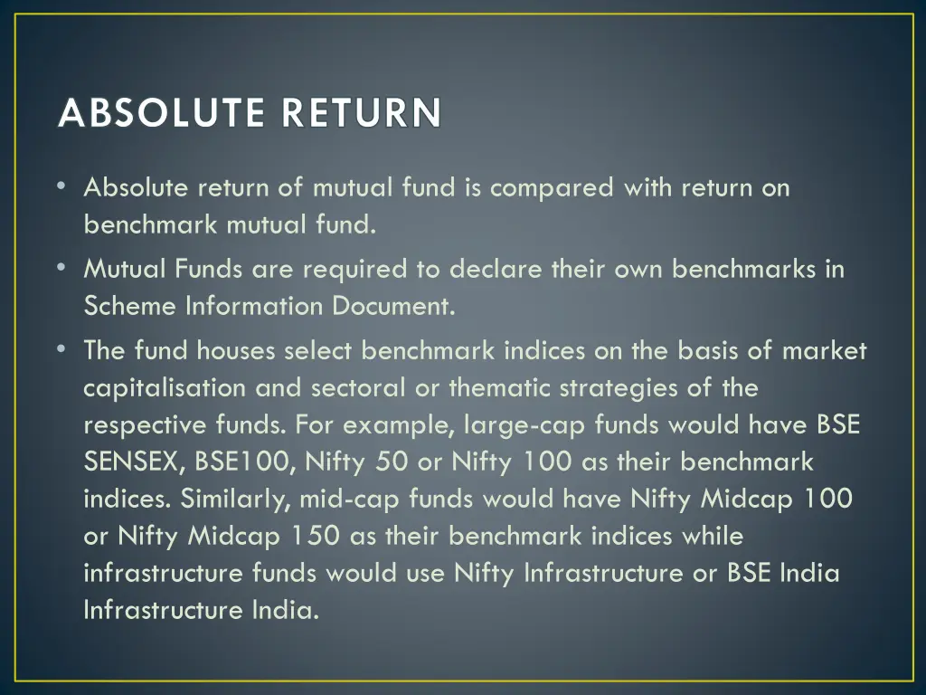absolute return