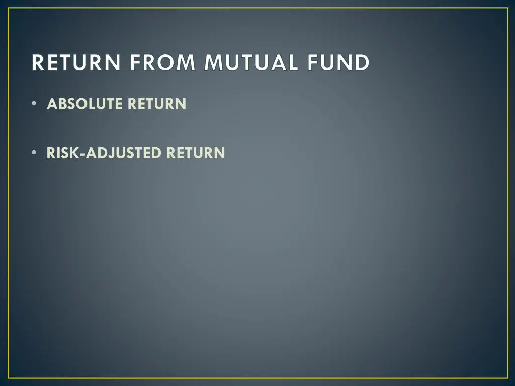 return from mutual fund