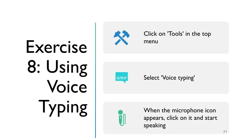 click on tools in the top menu