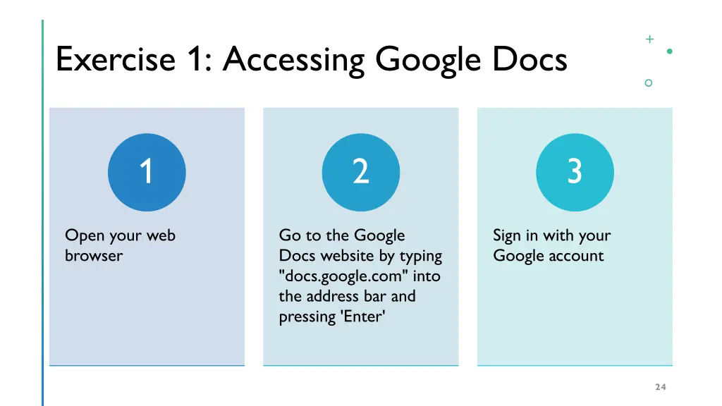 exercise 1 accessing google docs