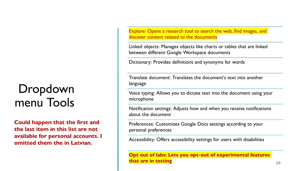 explore opens a research tool to search