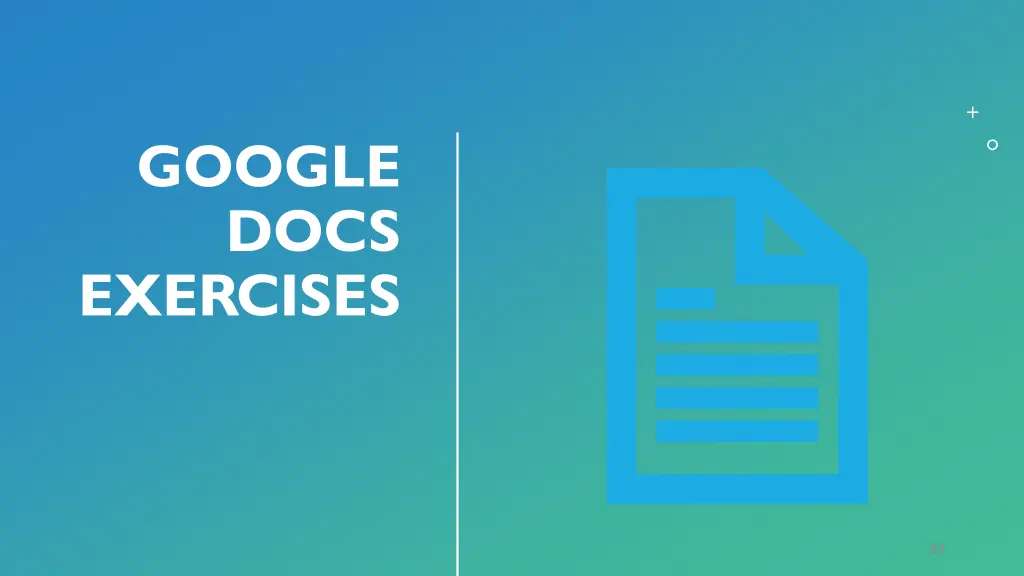google docs exercises