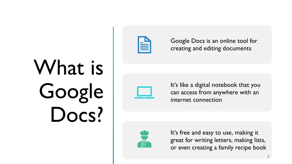 google docs is an online tool for creating