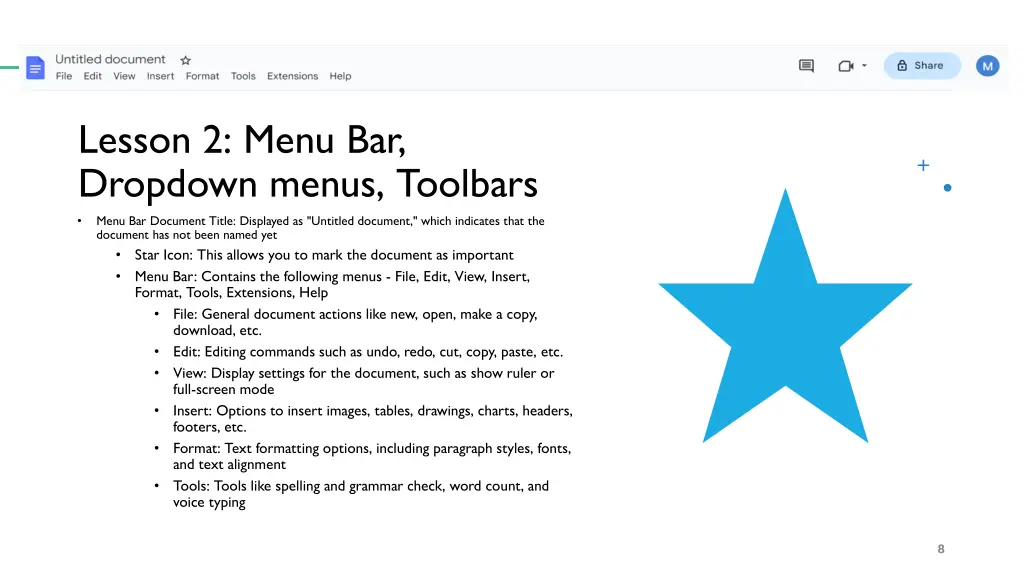 lesson 2 menu bar dropdown menus toolbars menu