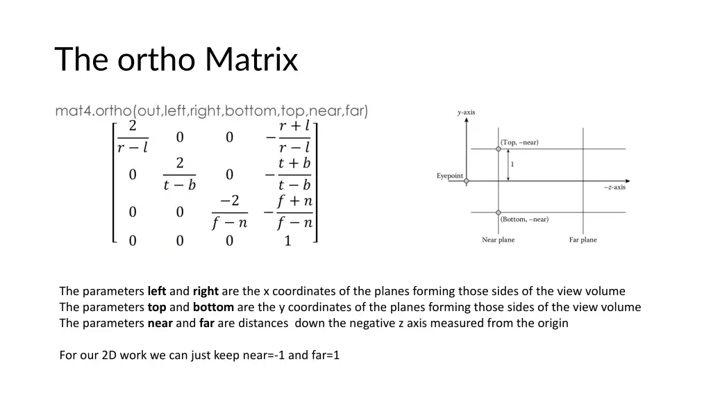 the ortho matrix