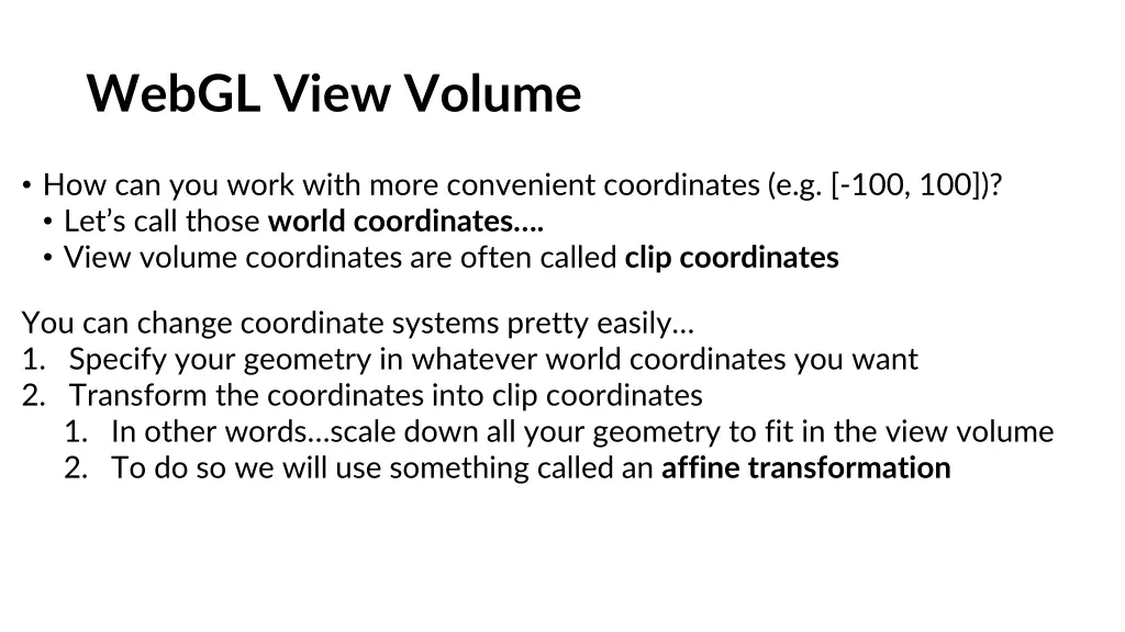 webgl view volume 1