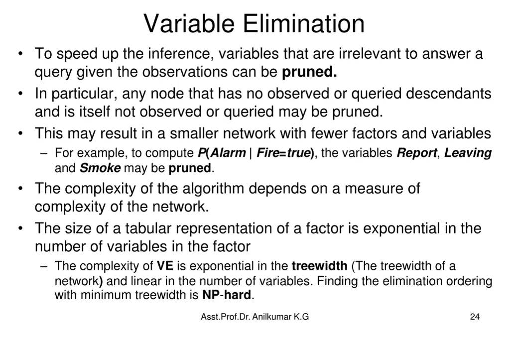 variable elimination 7