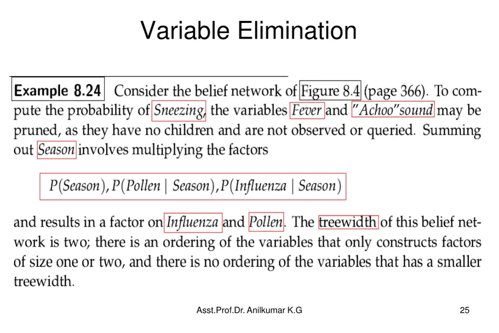 variable elimination 8