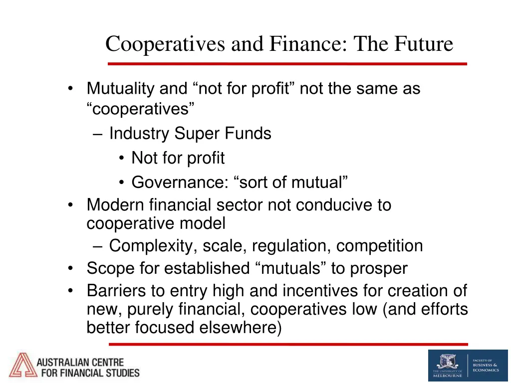 cooperatives and finance the future