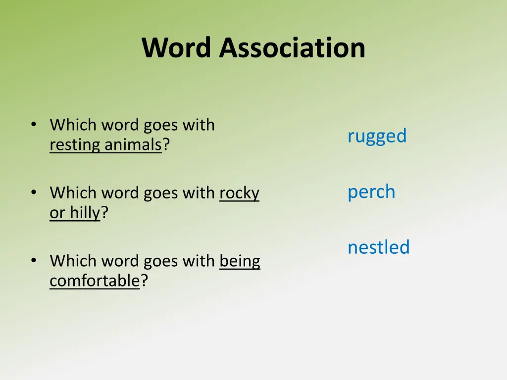 word association