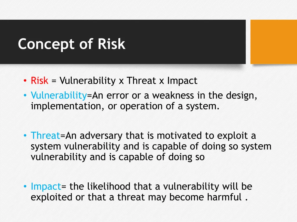 concept of risk