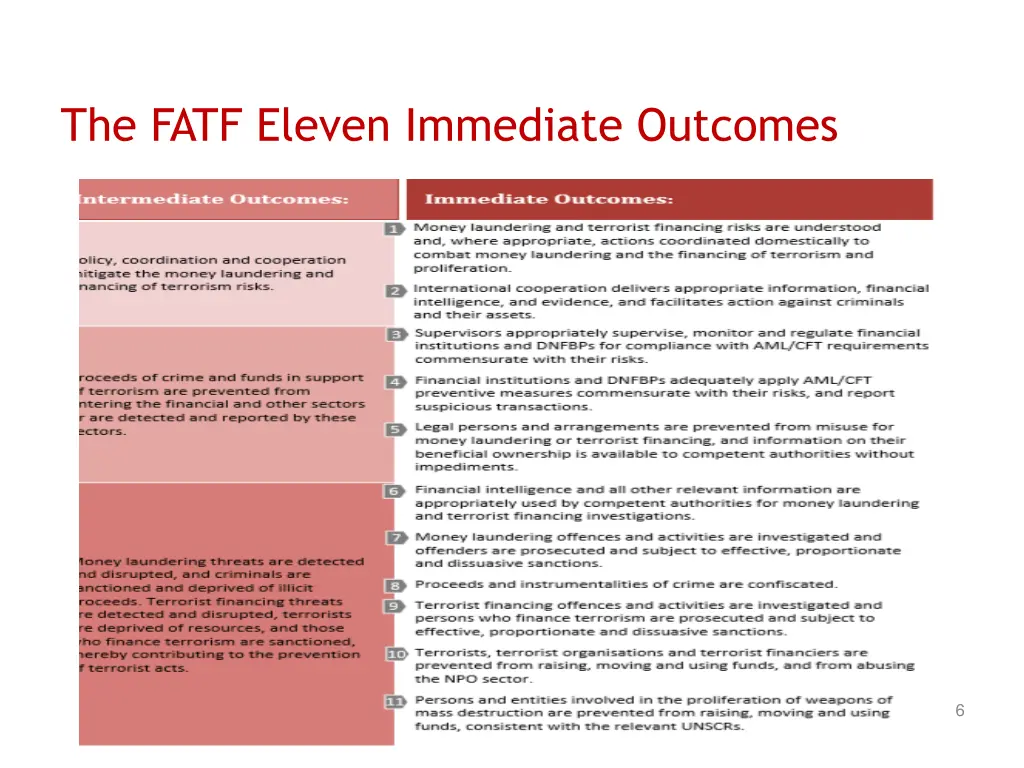 the fatf eleven immediate outcomes