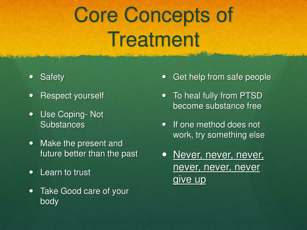 core concepts of treatment