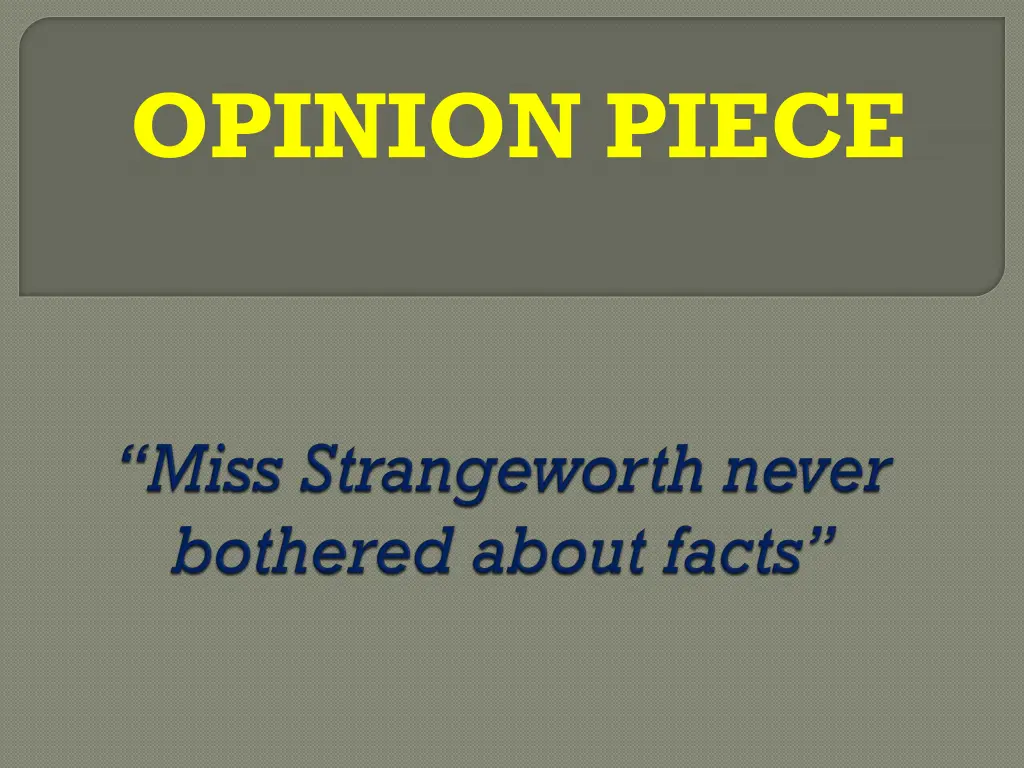 opinion piece