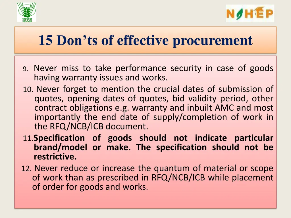 15 don ts of effective procurement 2