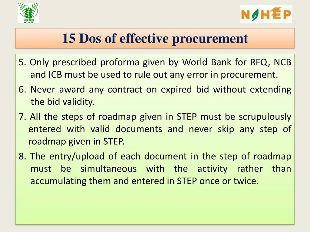 15 dos of effective procurement 1