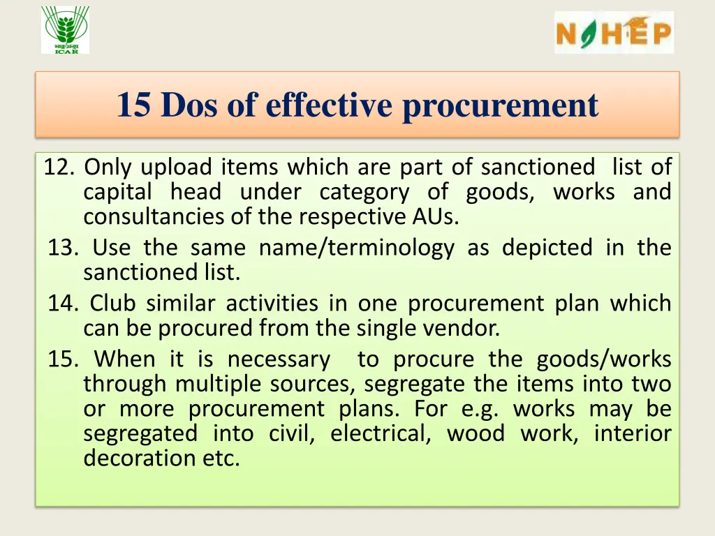 15 dos of effective procurement 3