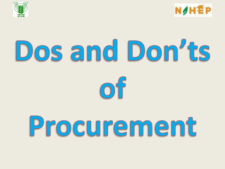 dos and don ts of procurement