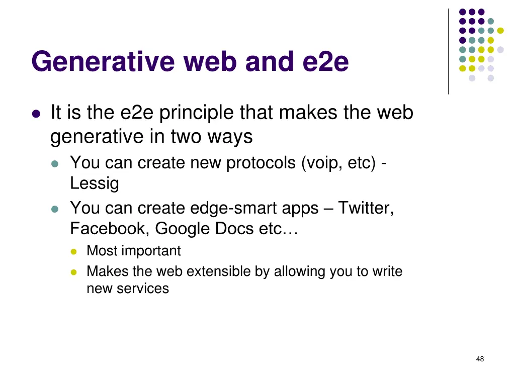 generative web and e2e