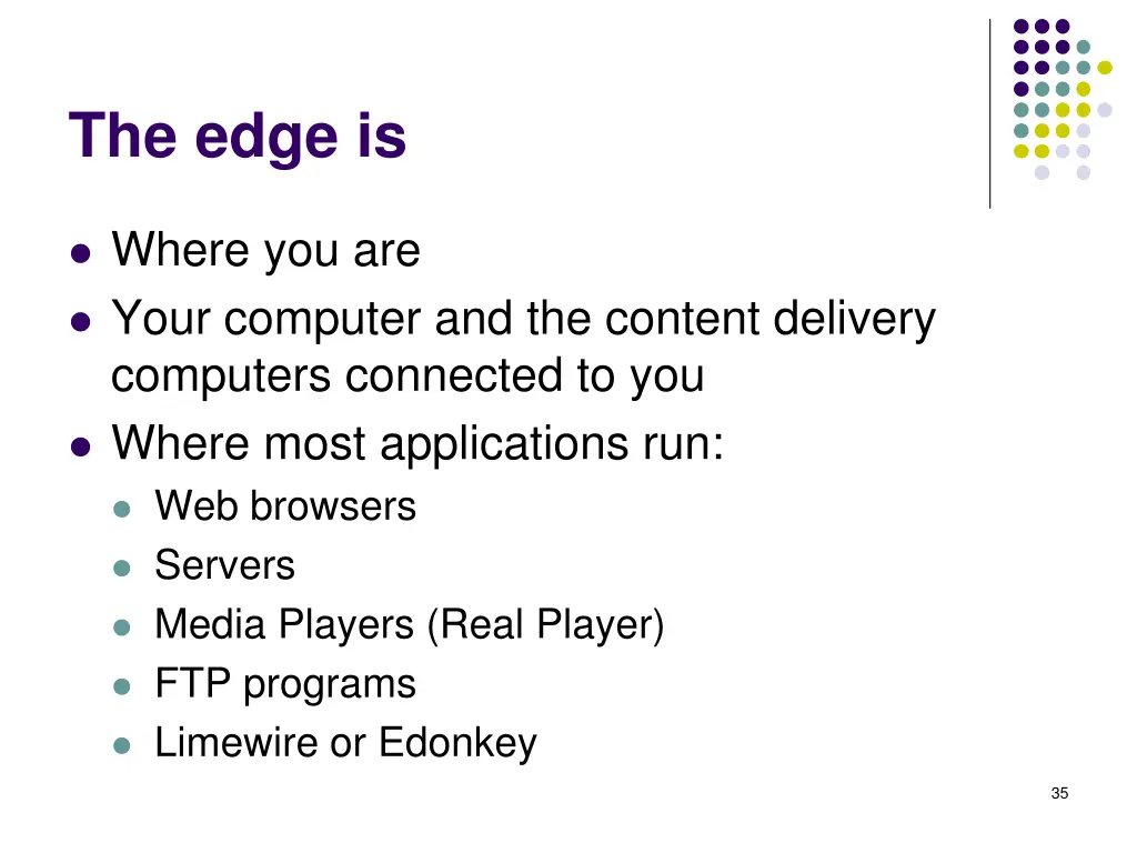 the edge is
