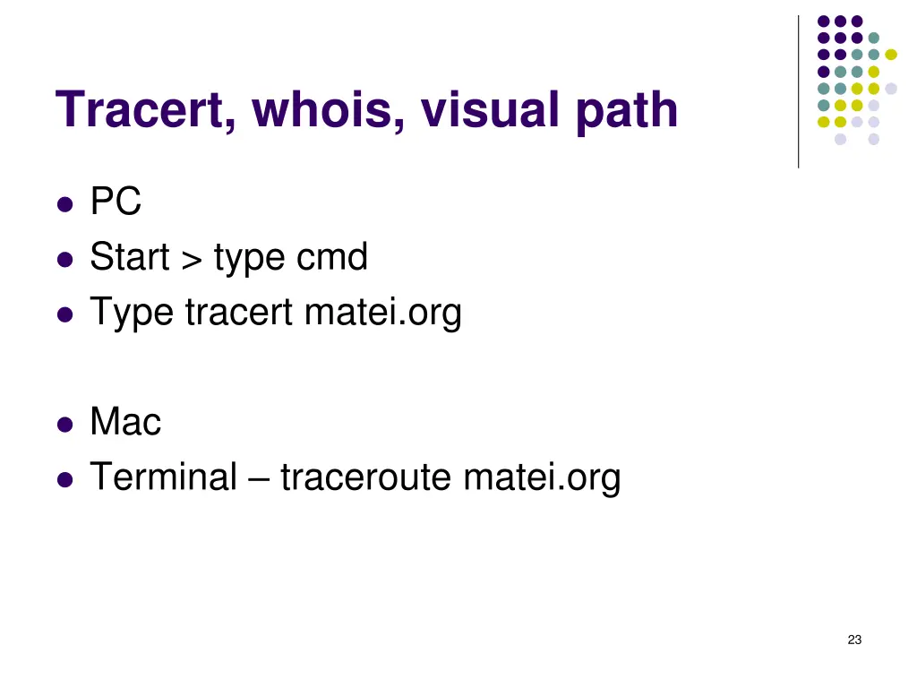tracert whois visual path