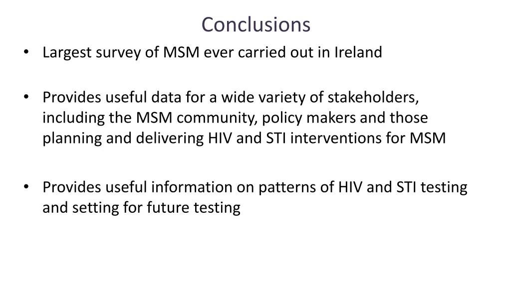 conclusions