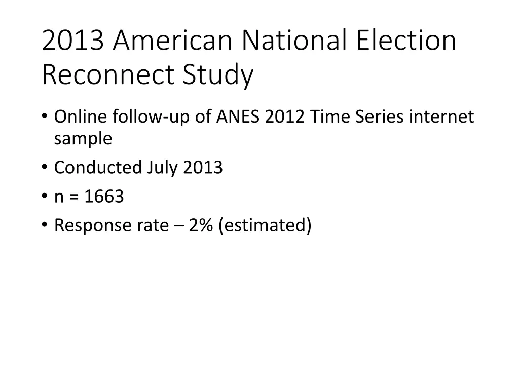 2013 american national election reconnect study