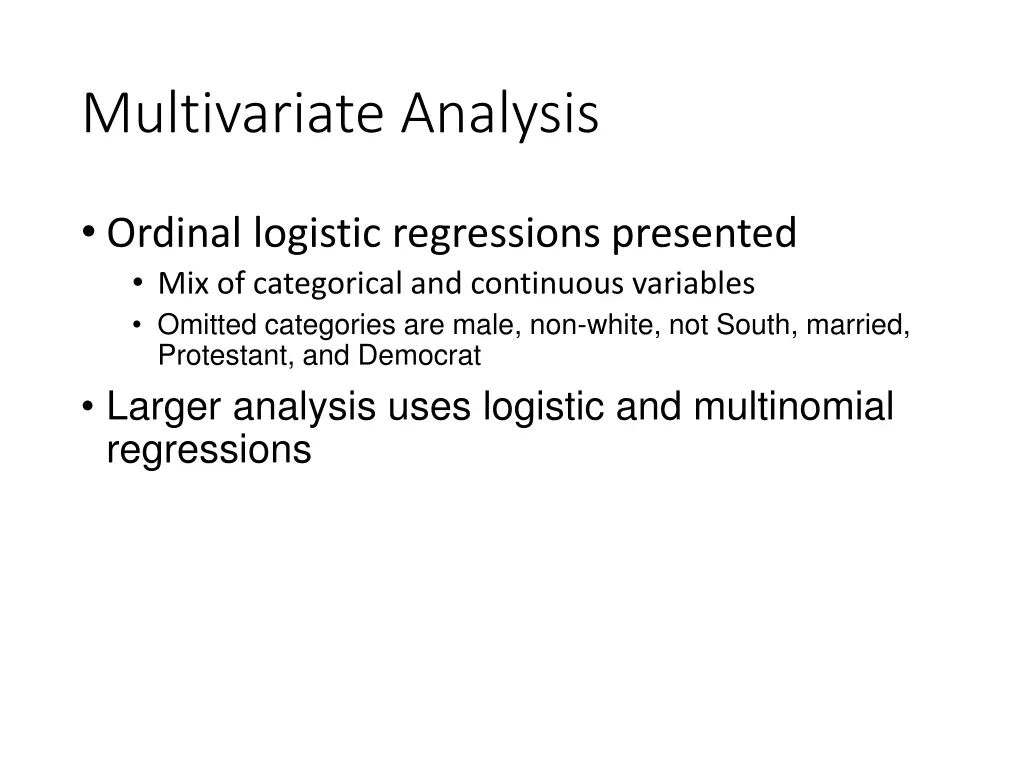 multivariate analysis