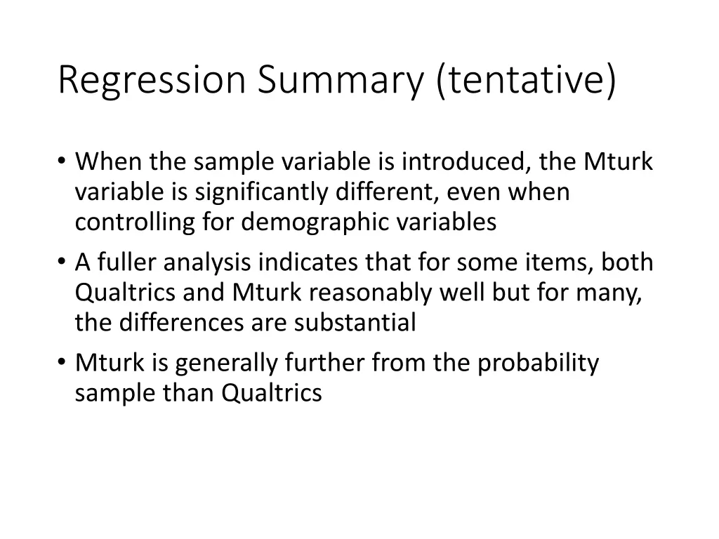regression summary tentative 1