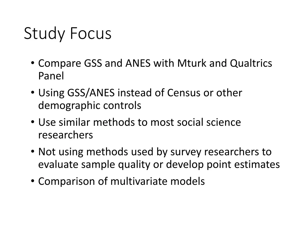 study focus