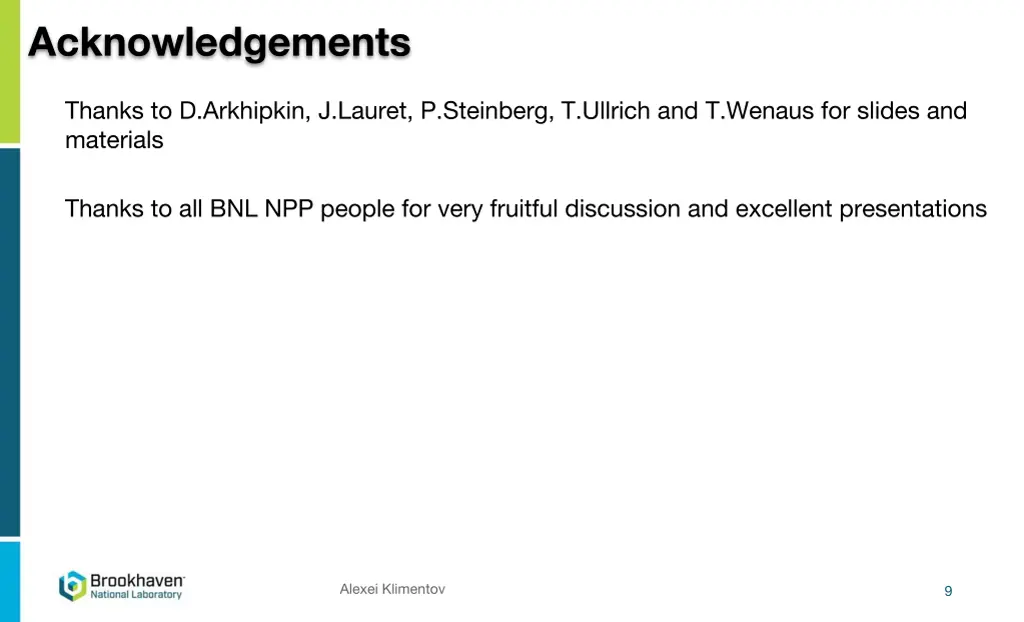 acknowledgements