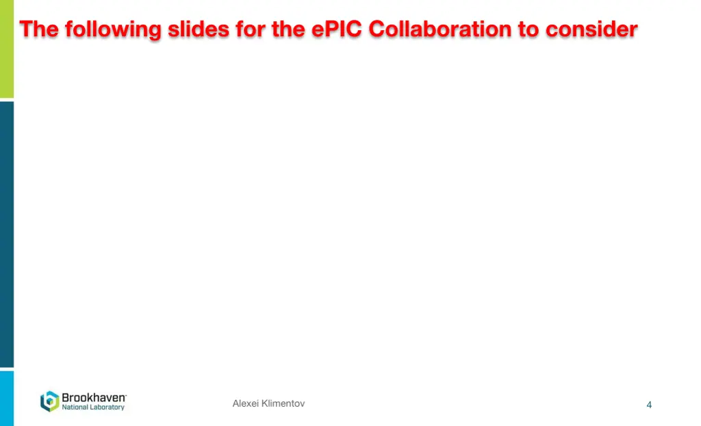the following slides for the epic collaboration