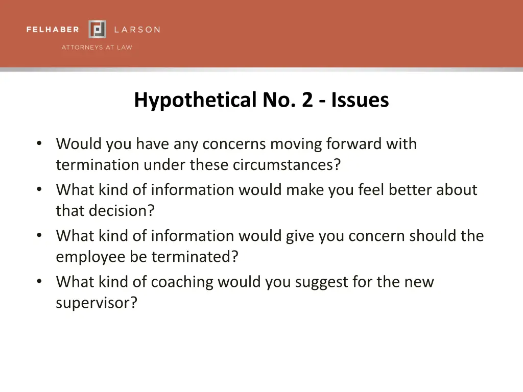 hypothetical no 2 issues