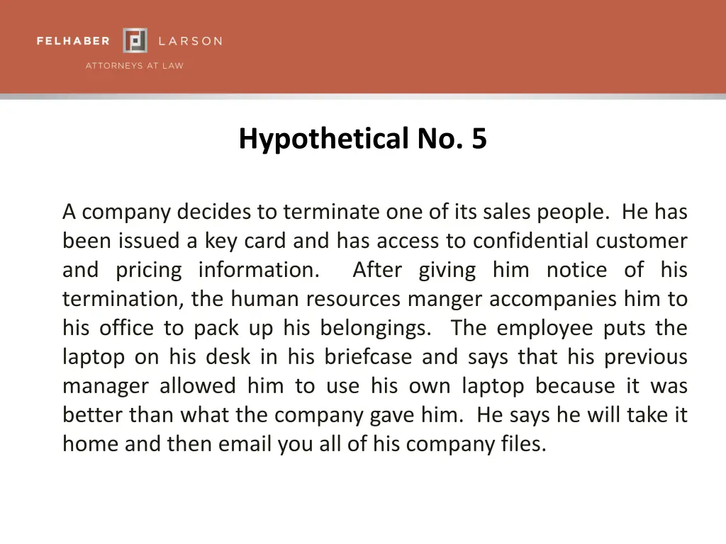 hypothetical no 5
