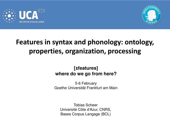 features in syntax and phonology ontology