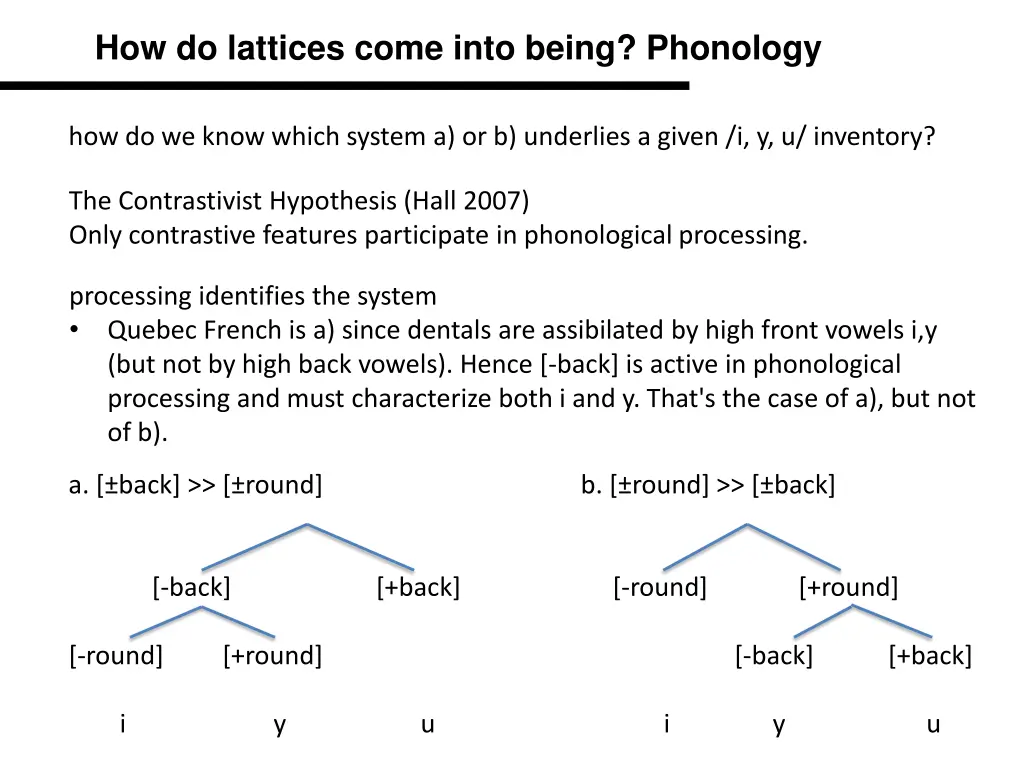how do lattices come into being phonology 3