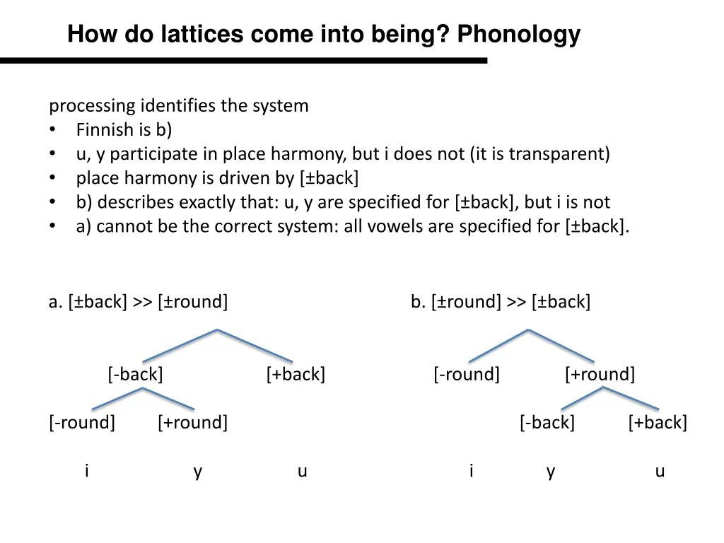 how do lattices come into being phonology 4