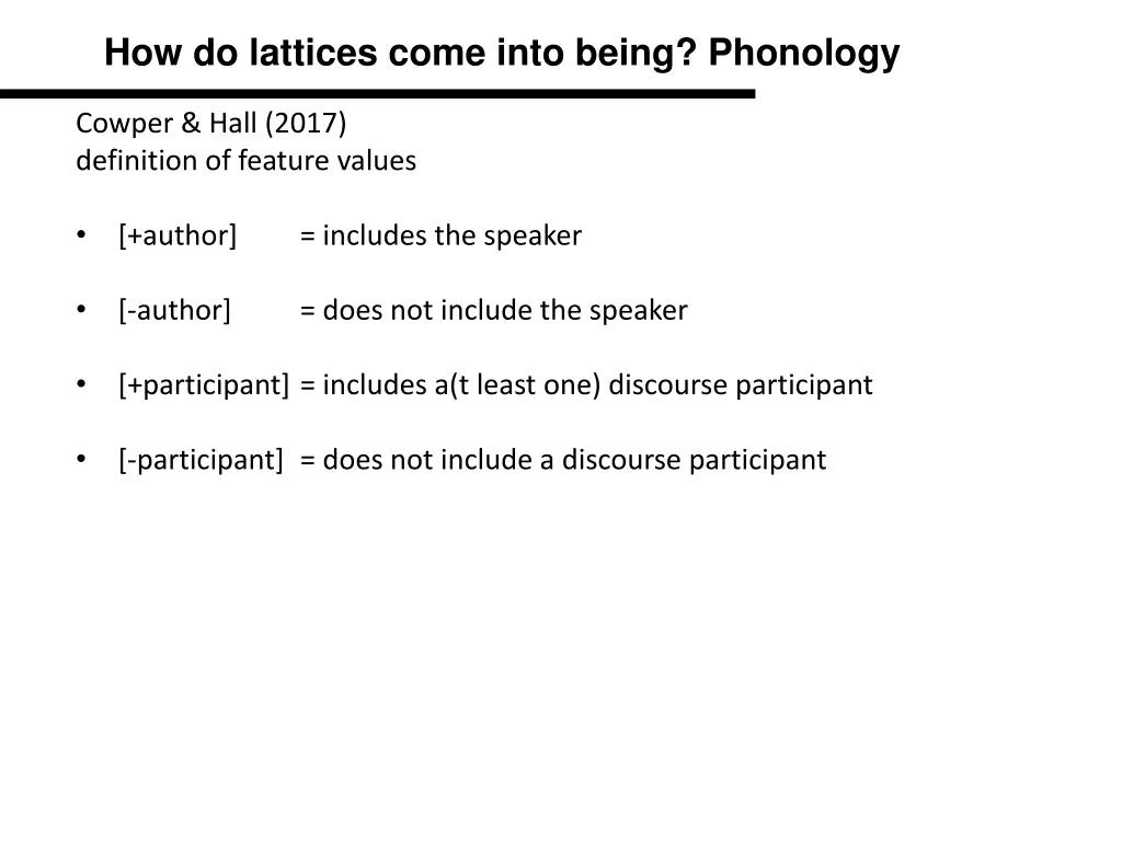 how do lattices come into being phonology 6